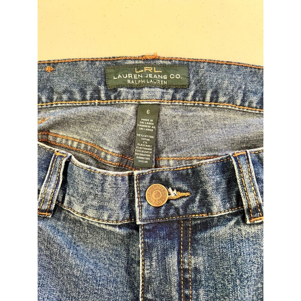 LRL Lauren Ralph Lauren Women's Classic Straight Jeans High Rise Size 6X29 - Picture 4 of 7